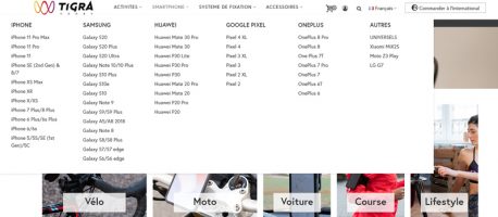 Tigra Sport après la refonte du site