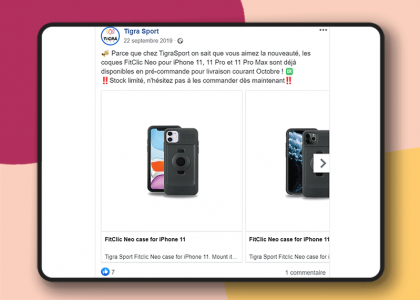 Facebook Tigra Sport campagne de communication