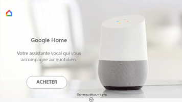 Page d'accueil du projet google home